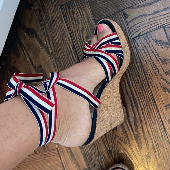 Christian Louboutin size 36.5 Printed Grosgrain Trim Espadrilles - Picture 3 of 9